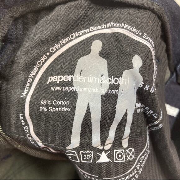 Paper Denim & Cloth | Natalie Peg Leg Dark Wash Skinny Straight Jeans Cotton 30 - Picture 6 of 7